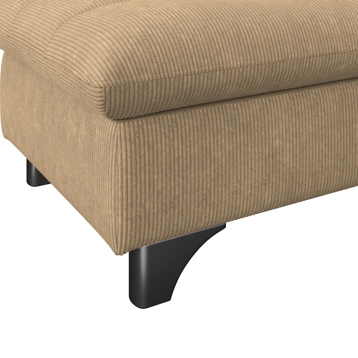 Hocker Gemini Sandfarben B: 108cm - Sandfarben/Chromfarben, KONVENTIONELL, Textil (108/46/108cm)