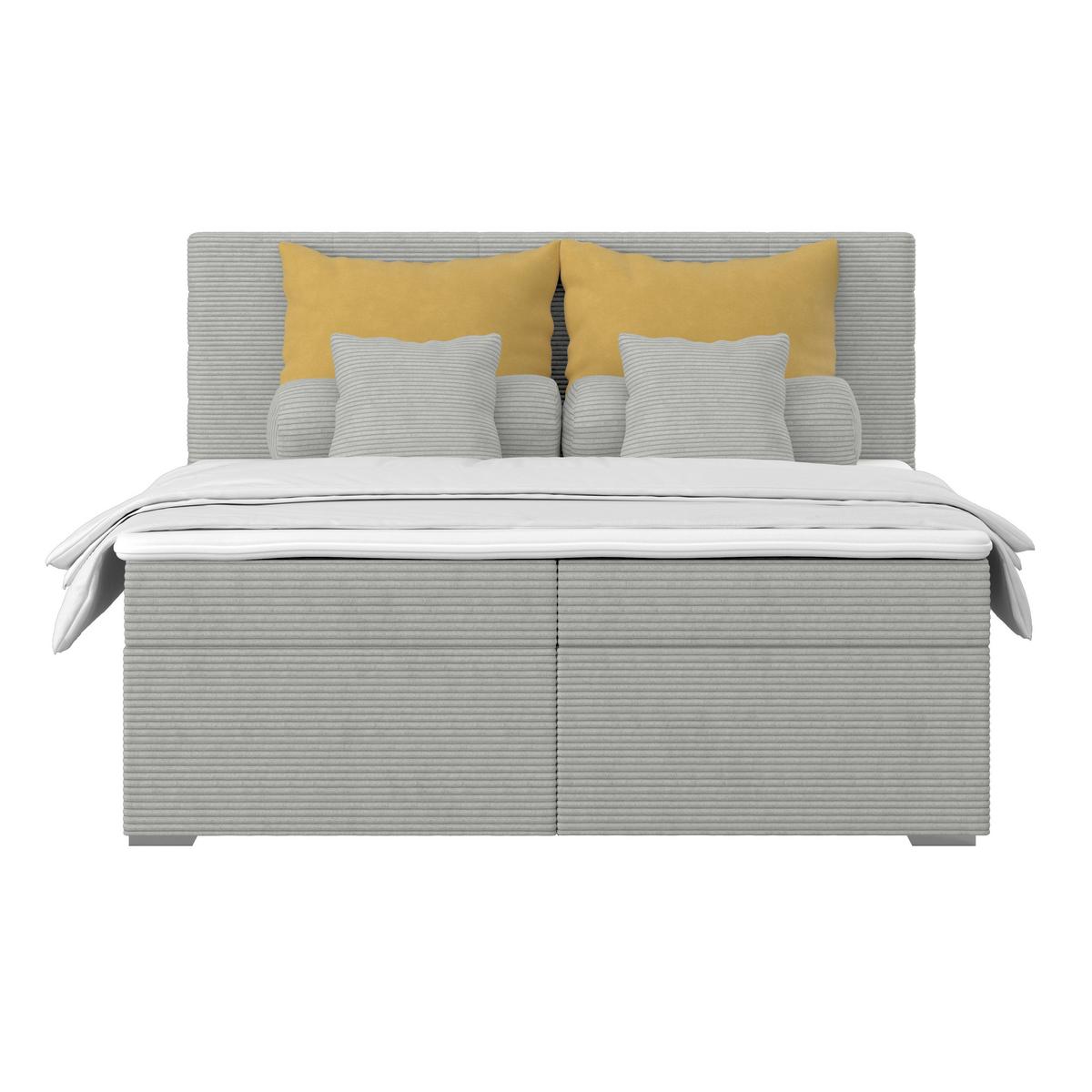 Kárpitozott Ágy Adria 160/200cm - szürke, Konventionell, textil/fa (160/200cm)