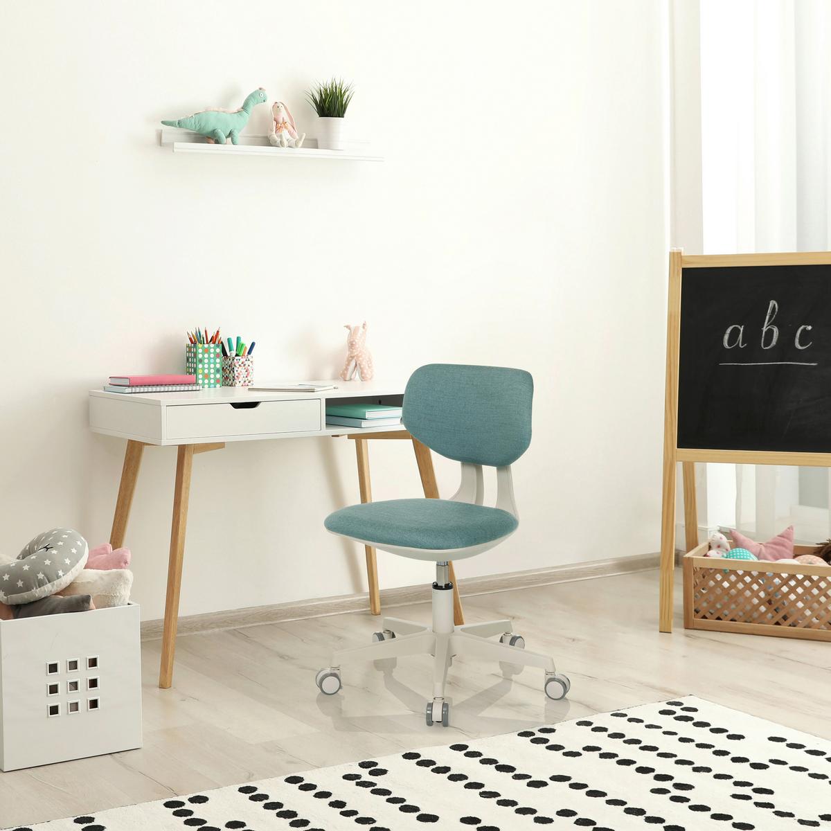 Jugenddrehstuhl Kiddy Classic Blau B: 52 cm - Blau/Creme, MODERN, Kunststoff/Textil (52/70 - 79/52cm) - MID.YOU