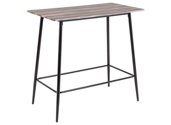Barový Stôl Lilo - čierna, Moderný, kov/kompozitné drevo (110/105/60cm) Barový Stôl Lilo - čierna, Moderný, kov/kompozitné drevo (110/105/60cm)
