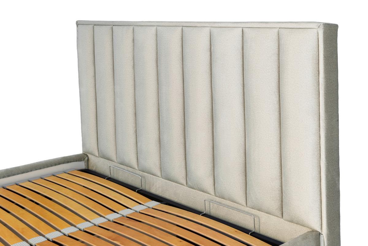 Polsterbett Mit Lattenrost 180x200 Cm Nairobi Pearl - Beige/Schwarz, Basics, Holz/Textil (198/112/221cm) - MID.YOU