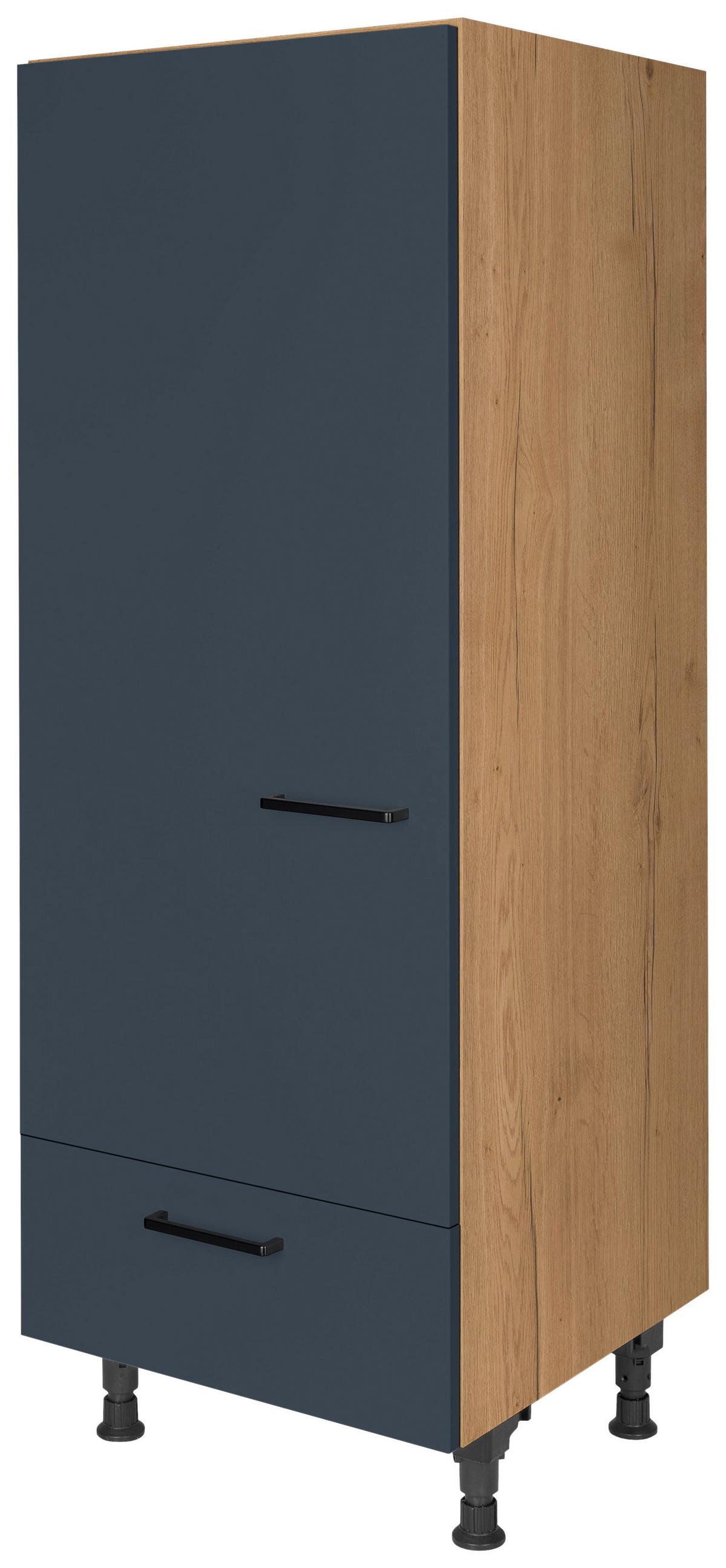 Geräteumbauschrank Easytouch - Blau/Eichefarben, MODERN, Holzwerkstoff (60/168/58cm) - Nobilia