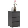 Nachtkästchen Anthrazit H: 55 cm Ella - Anthrazit, KONVENTIONELL, Holzwerkstoff (30/55/31cm)