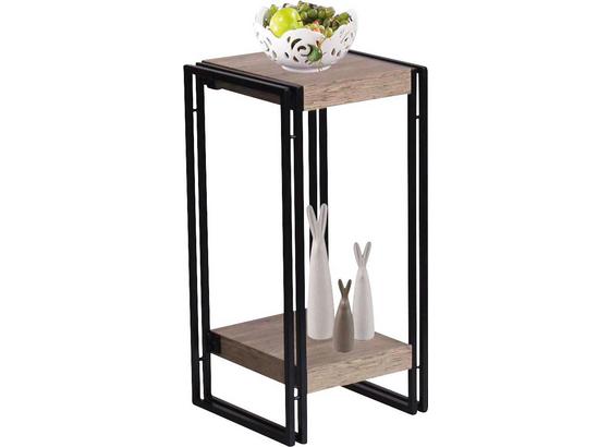 Stojan Na Květiny Scott 4 - barvy dubu/černá, Moderní, kov/kompozitní dřevo (30/55/30cm) - Ombra Stojan Na Květiny Scott 4 - barvy dubu/černá, Moderní, kov/kompozitní dřevo (30/55/30cm) - Ombra