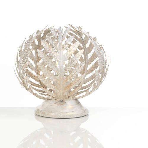 Tischleuchte 4996/lpa - Weiß, Natur, Metall (25/25cm)