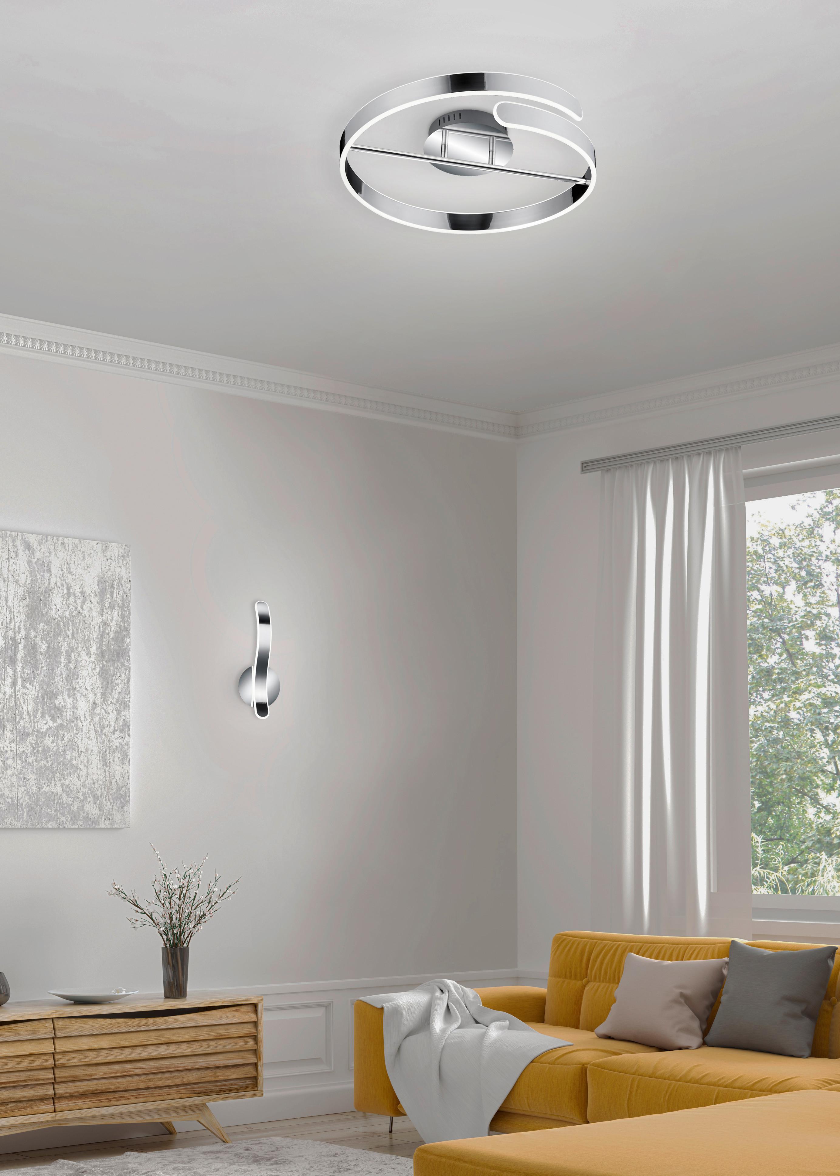 LED-Deckenleuchte R67071106 Parma - Chromfarben, Design, Metall (50/13,5cm)