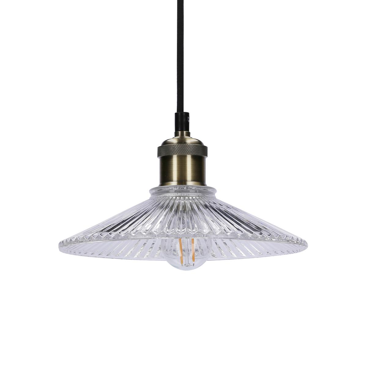 Pendelleuchte Chester 50101271 - Schwarz, KONVENTIONELL, Glas/Metall (21/21/90cm)