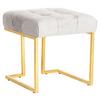 Hocker Rare 100 Taupe B: 48 cm - Taupe/Goldfarben, Design, Textil (48/48/48cm) - Kayoom