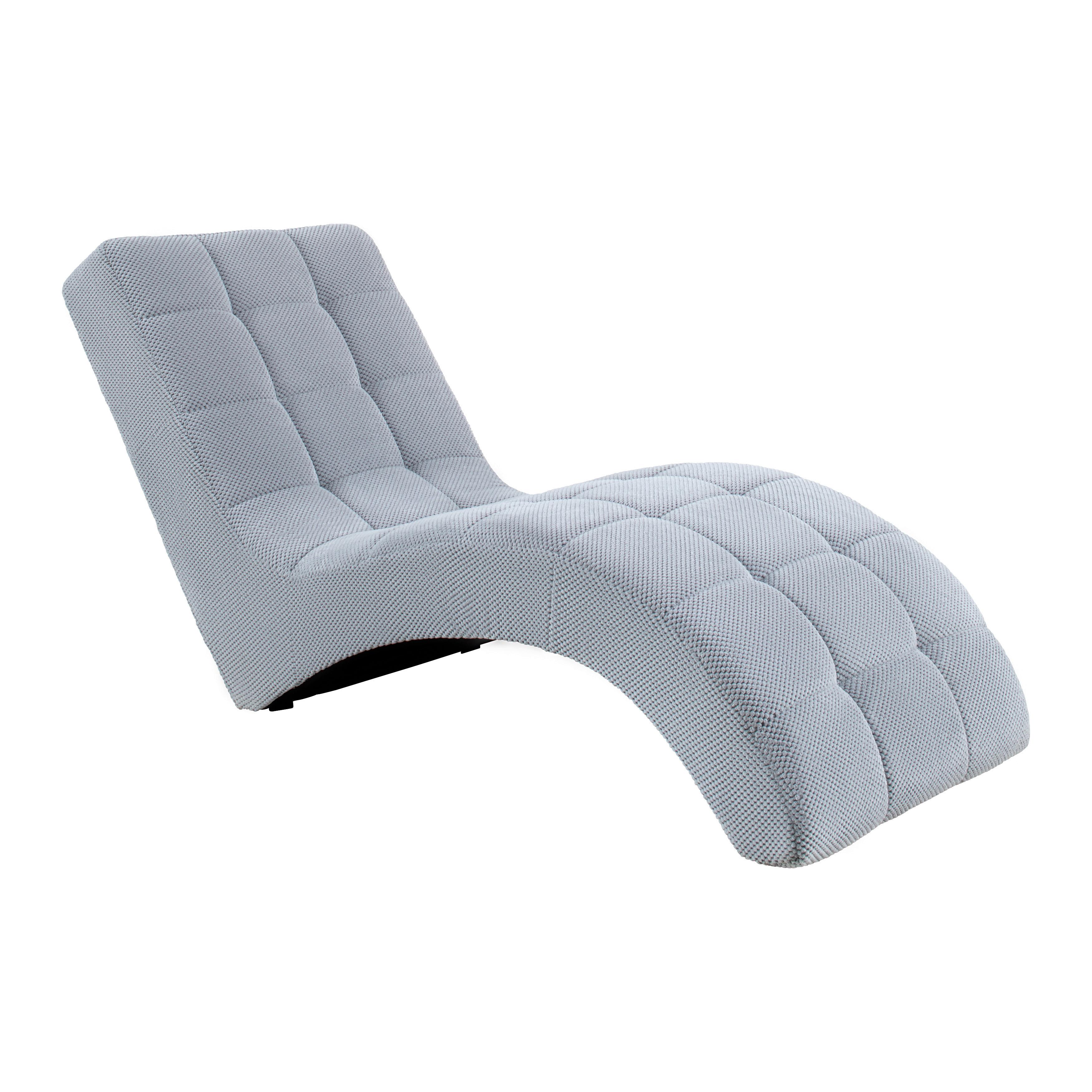 Relaxační válenda LAVANDA, světle šedá, max. 120 kg - černá/světle šedá, Moderní, textil/plast (68/80/167cm) - Mömax