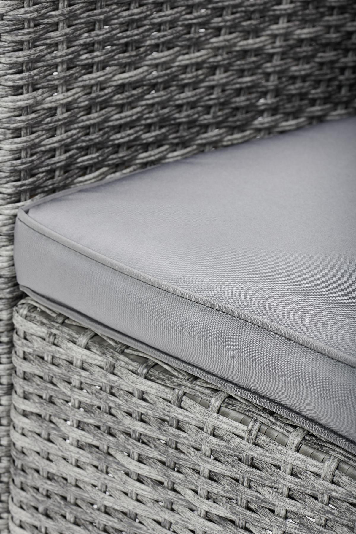 Lounge Garnitúra Malta - sötétszürke/szürke, Modern, műanyag/Üveg (145/68/70cm) - Beldano