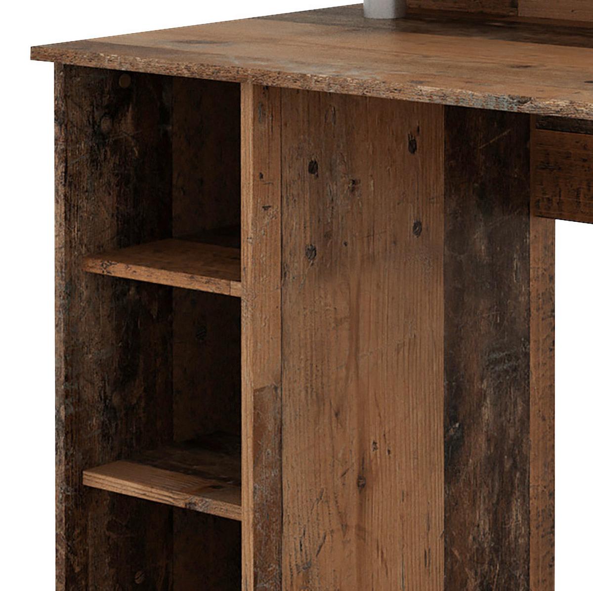 Schreibtisch mit Stauraum B 120 cm Diego, Alteiche Dekor - Alteiche/Anthrazit, MODERN, Holzwerkstoff (120/88/55cm) - MID.YOU