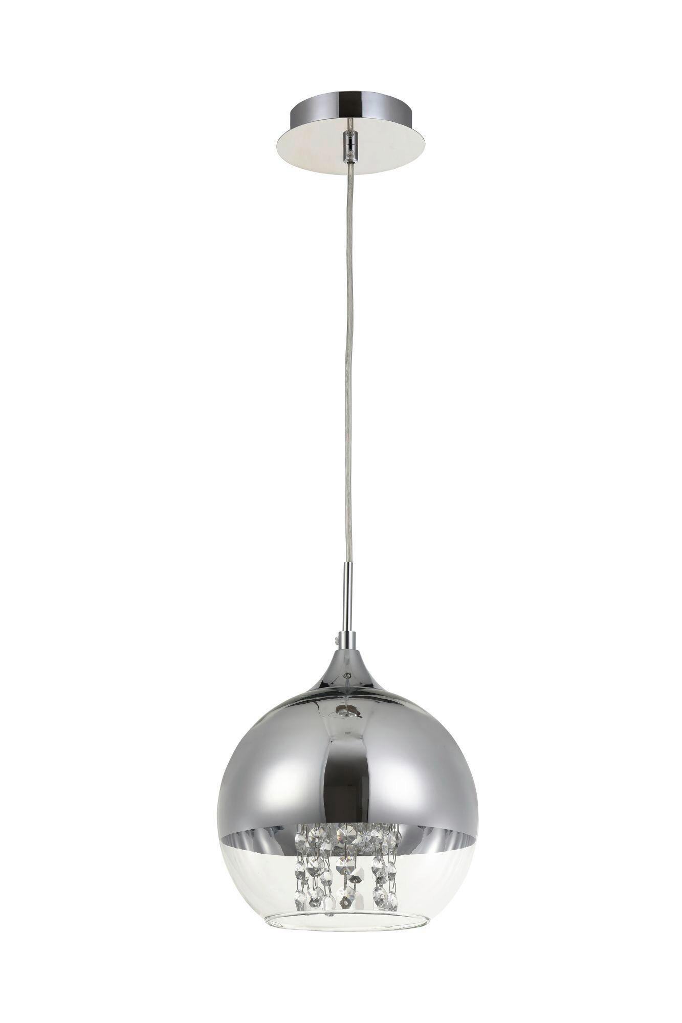 Pendelleuchte Fermi - Transparent/Nickelfarben, Trend, Glas/Metall (20/20/17,5cm) - MAYTONI
