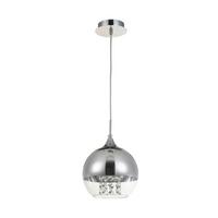 Pendelleuchte Fermi - Transparent/Nickelfarben, Trend, Glas/Metall (20/20/17,5cm) - MAYTONI