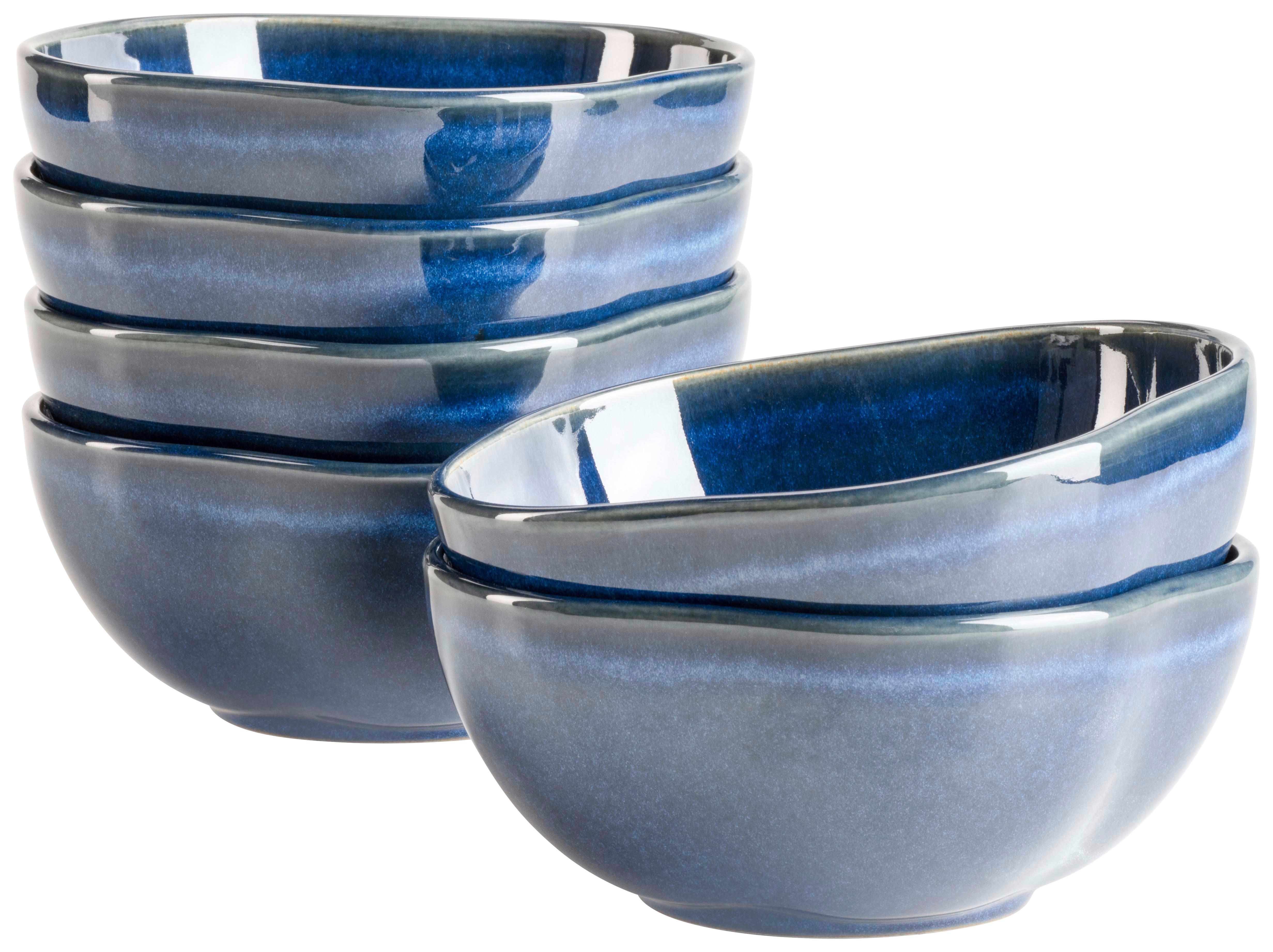 Schüssel Cordelia Blau, 6-teilig - Blau, Trend, Keramik (16/6,5cm) - Mäser