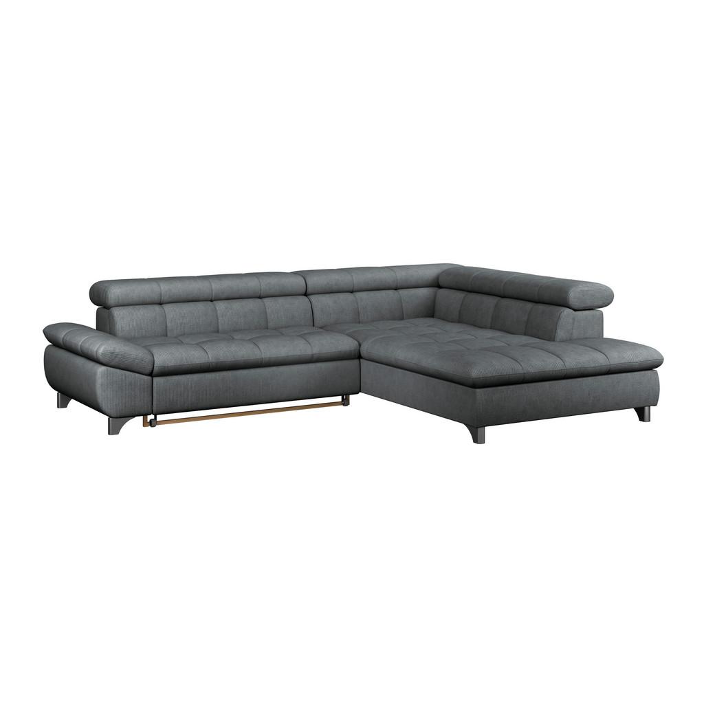 Ecksofa mit Schlaffunktion Gemini Graphitfarben 312x234cm