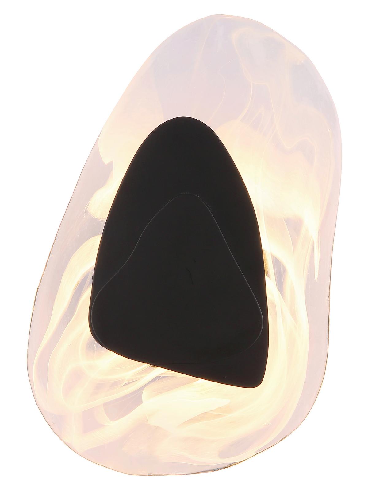LED-Wandleuchte 78411s Dorsey - Klar/Schwarz, Design, Glas/Metall (20,3/31,5cm) - Globo