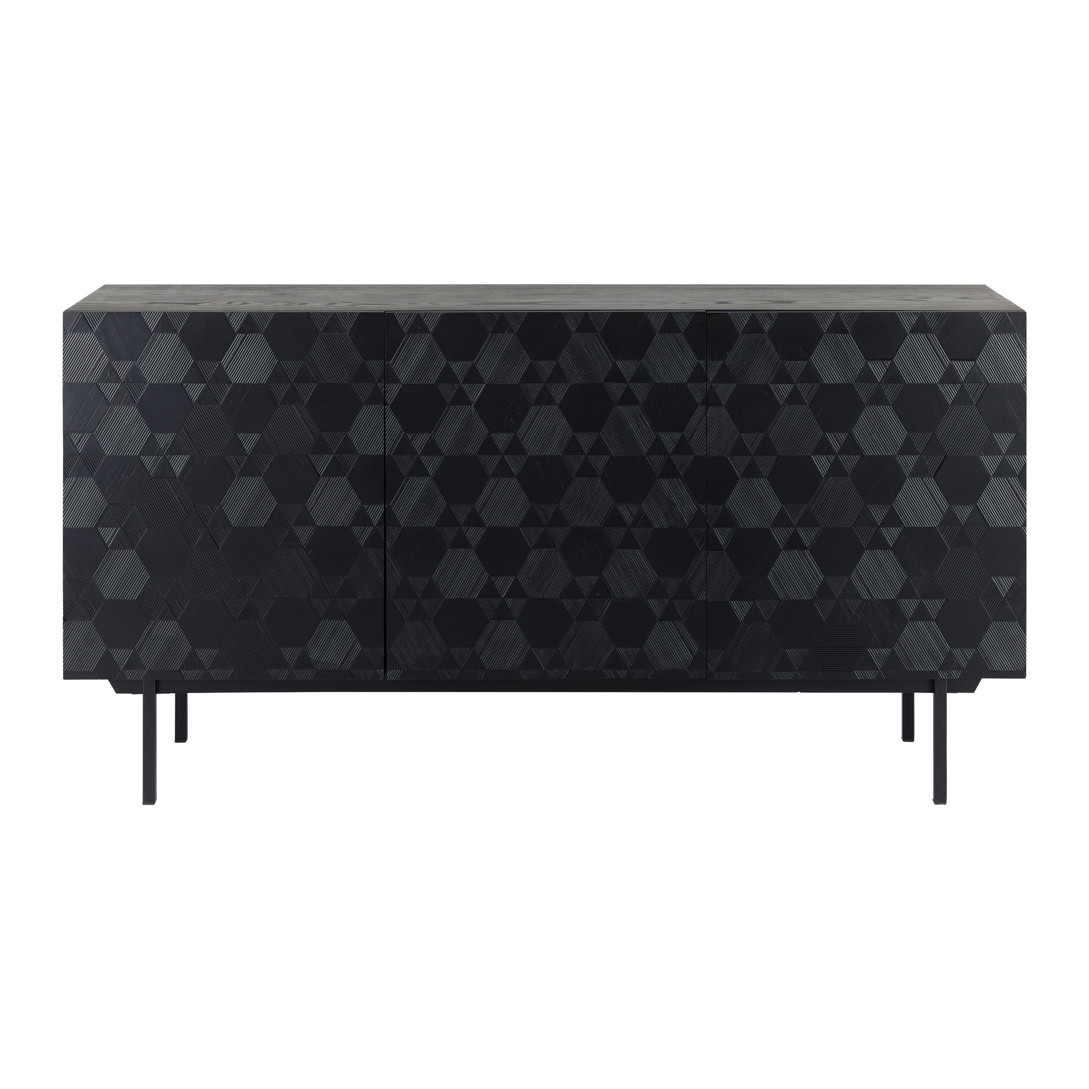 Komoda Roma Černá - černá, Moderní, kov/dřevo (150/78/40cm) - Bessagi Home
