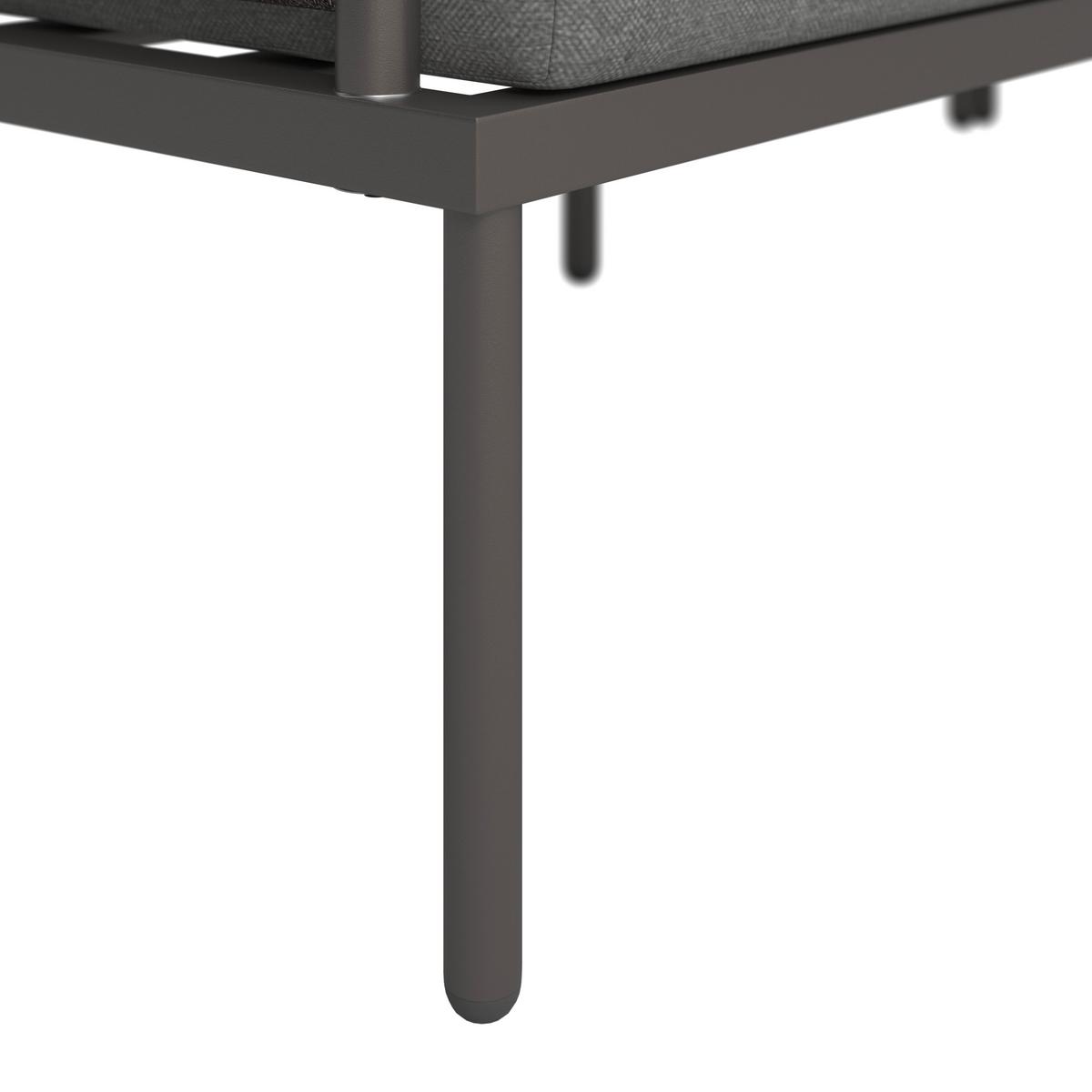 TERASOVÁ SEDACIA SÚPRAVA ELORA - farba akácie/prírodná farba, Modern, kov/textil (223/75/74cm) - Bessagi Garden