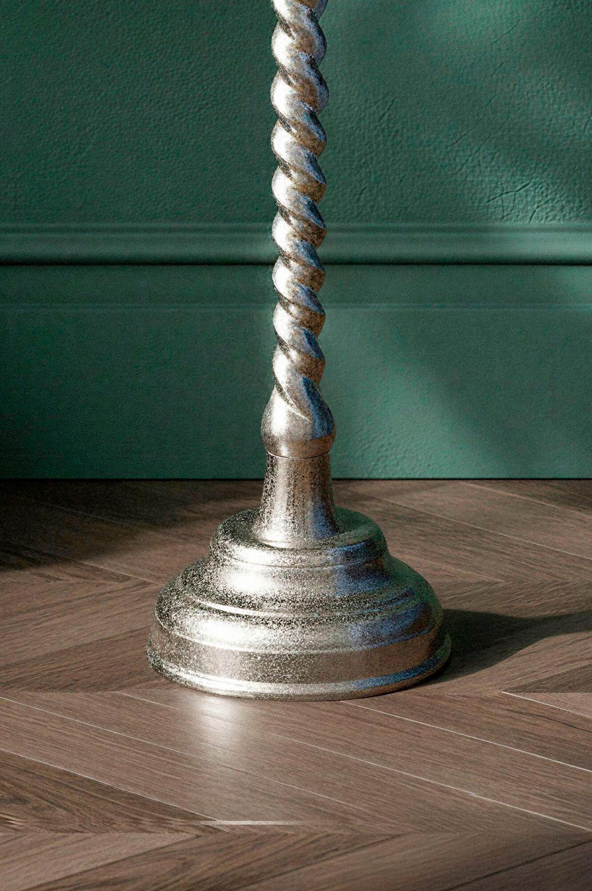 Beistelltisch Silberfarben B: 28 cm - Silberfarben, Design, Metall (28/51/28cm) - Livetastic