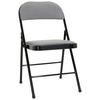 Klappstuhl Tudela II Schwarz/Hellgrau - Hellgrau/Schwarz, Basics, Textil/Metall (44/80/49cm) - MID.YOU