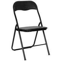 Klappstuhl Tudela Basic Schwarz B: 44 Cm - Schwarz, MODERN, Metall (44/81/48cm) - MID.YOU