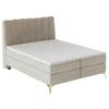 Boxbett Lexi Beige, inkl. Topper 90x200 - Beige/Goldfarben, Basics, Holz/Textil (90/200cm) - Livetastic