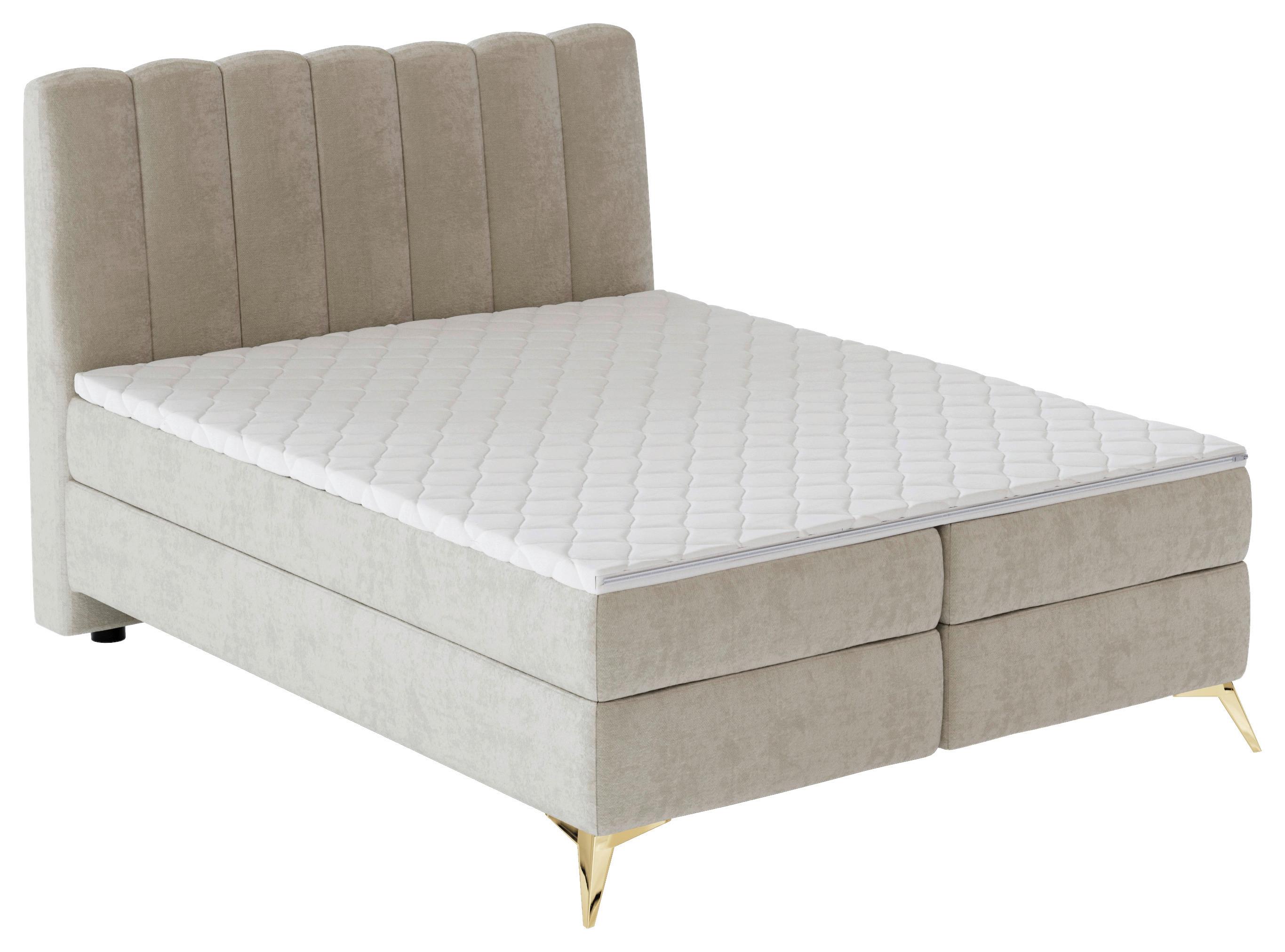 Boxbett Lexi Beige, Inkl. Topper 90x200