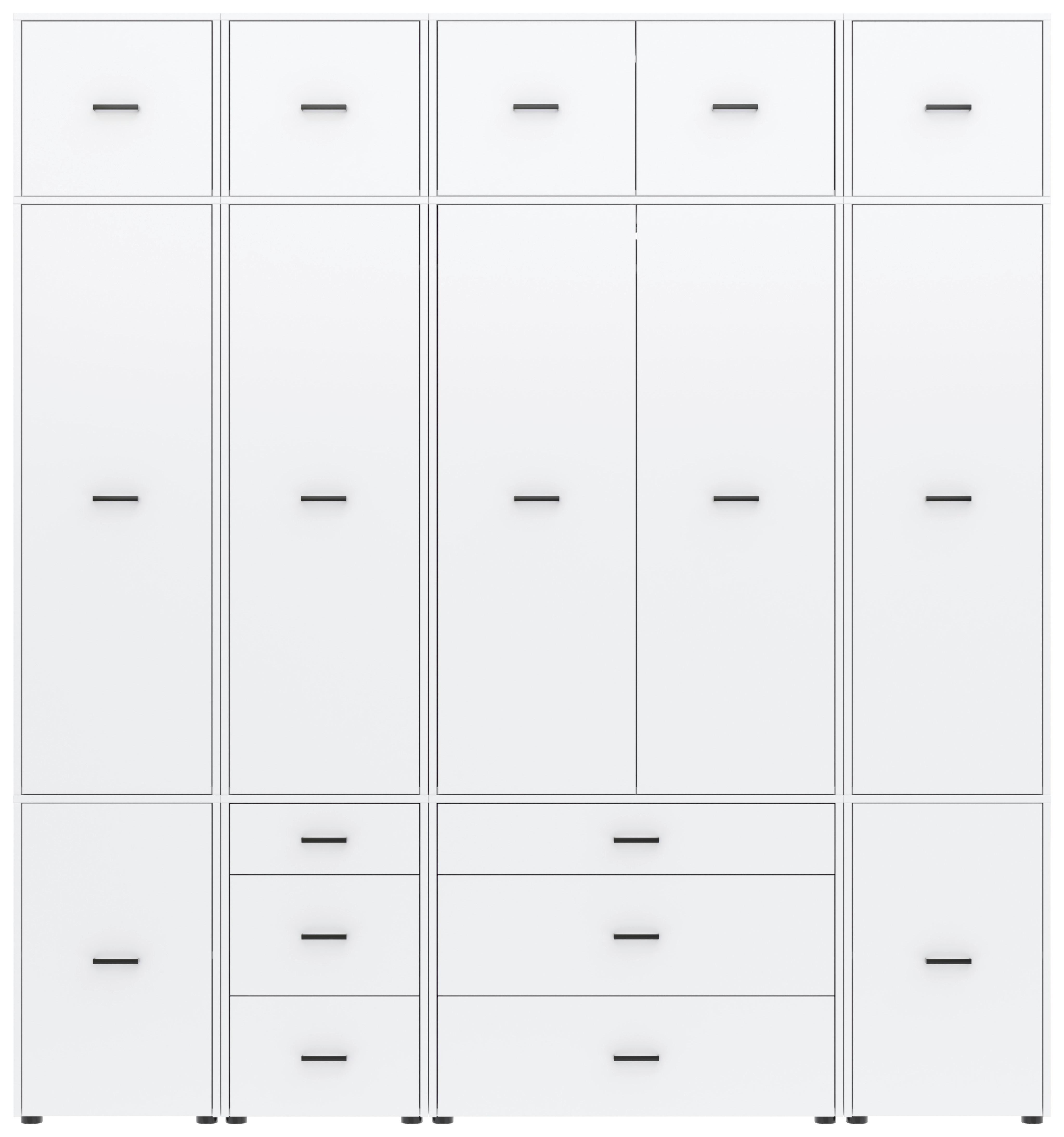 Kleiderschrank Kivo Weiß, B: 225 cm