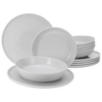 Tafelservice Keramik 6 Personen Geschirr Set Weiß - Weiß, Basics, Keramik (29/25/30cm) - Creatable