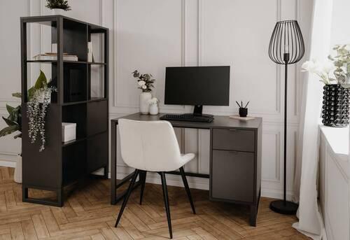 Schreibtisch mit Stauraum B/H: 65/75 cm Schwarz - Anthrazit, Basics, Holzwerkstoff (120/65/75cm) - MID.YOU