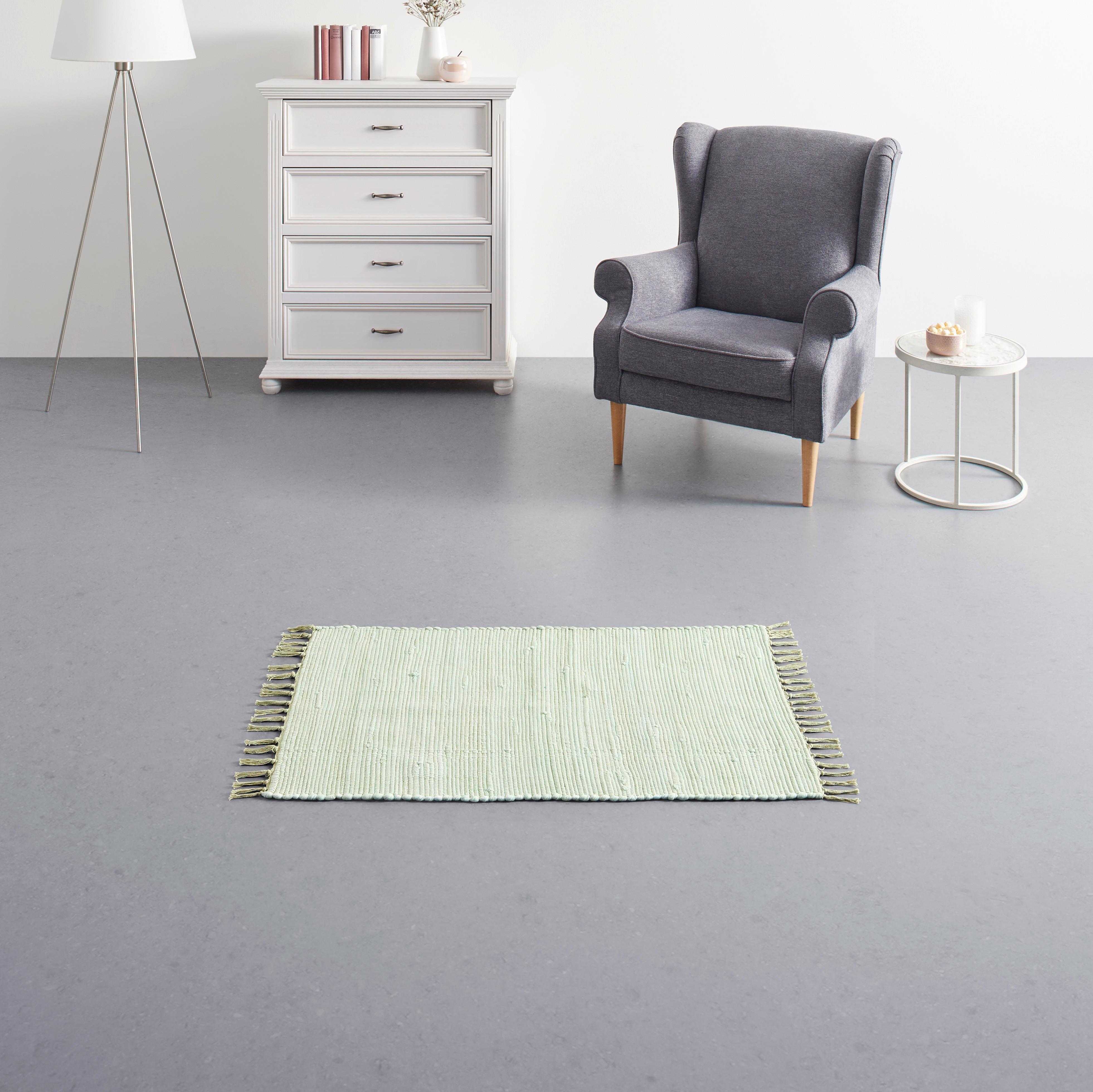 Hadrový Koberec Julia 1, 60/90cm, Sv.zelená - světle zelená, Romantický / Rustikální, textil (60/90cm) - Modern Living