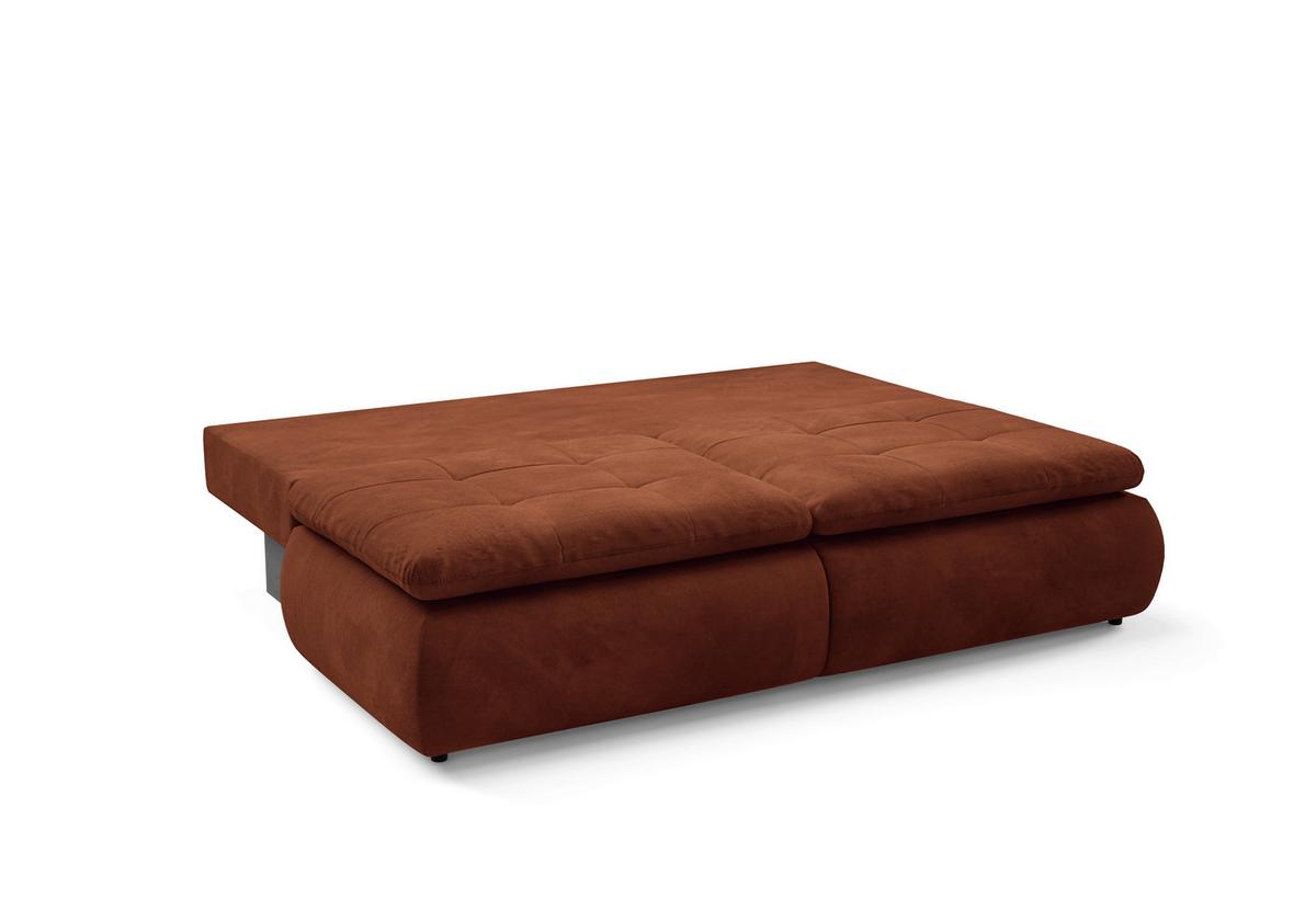 Schlafsofa Mystic Rostfareben B: 220cm - Rostfarben/Schwarz, Design, Textil (220/94/114cm) - Livetastic