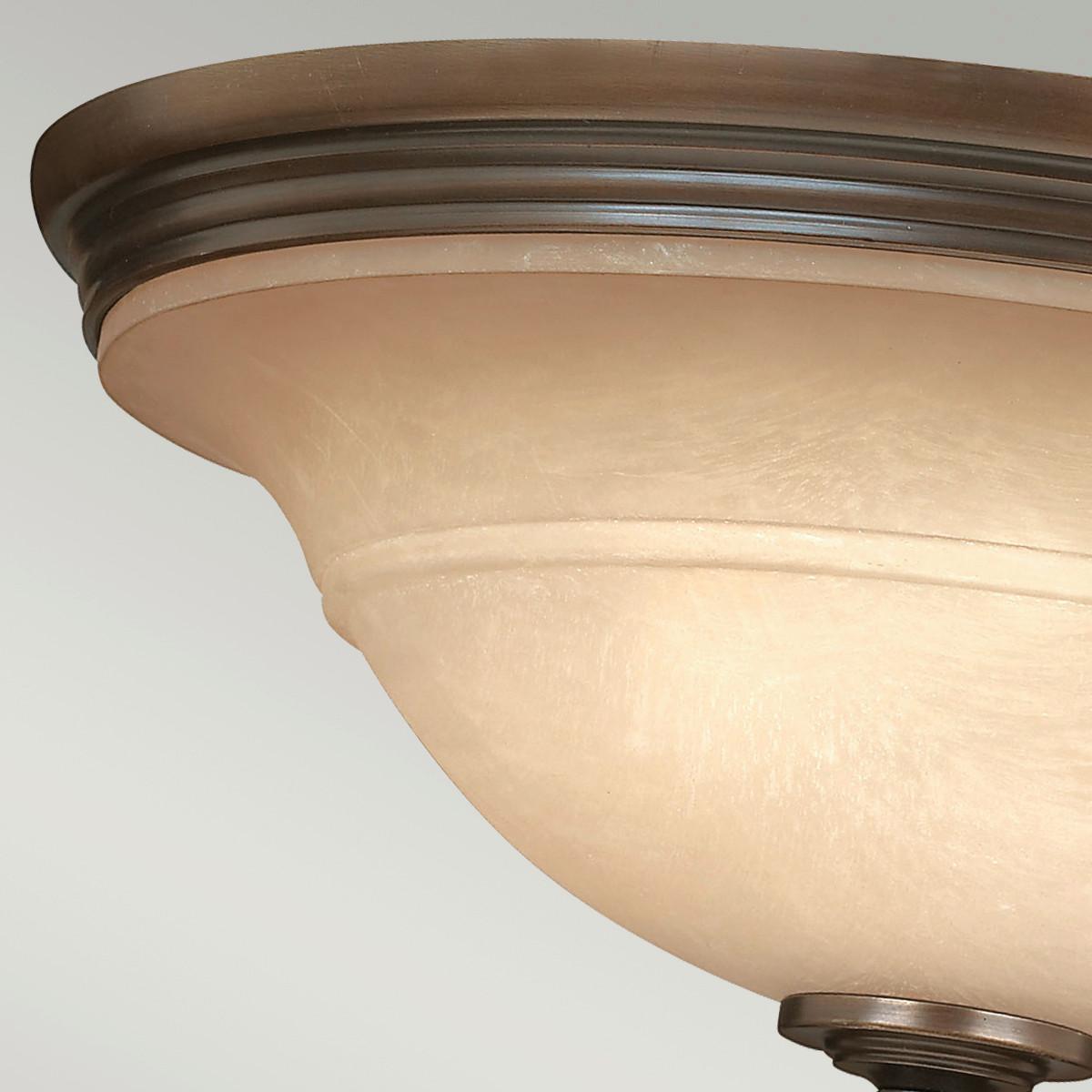 Deckenleuchte Hk-Plymouth-F - Bronzefarben, Natur, Glas/Metall (44.5/21cm) - Elstead Lighting