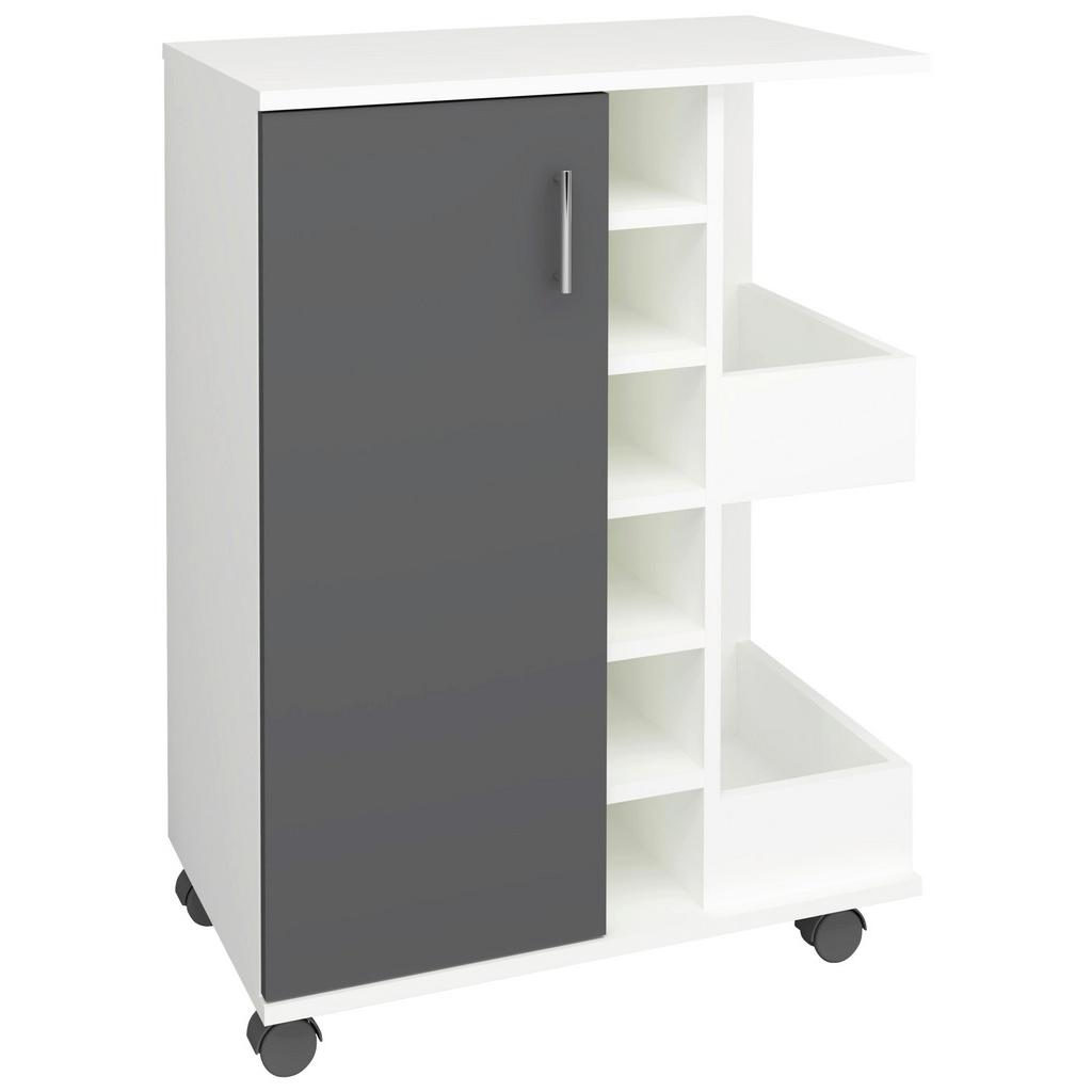 SERVIERWAGEN Esilo Anthrazit, Weiß B: 63 cm