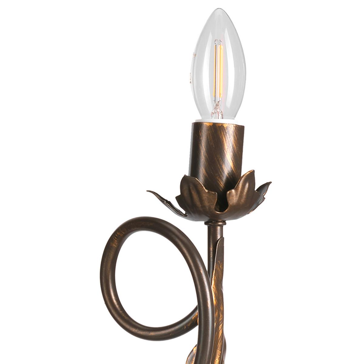 Wandleuchte Gretel Cognac L: 40 cm - Cognac, KONVENTIONELL, Metall (40/25/40cm)