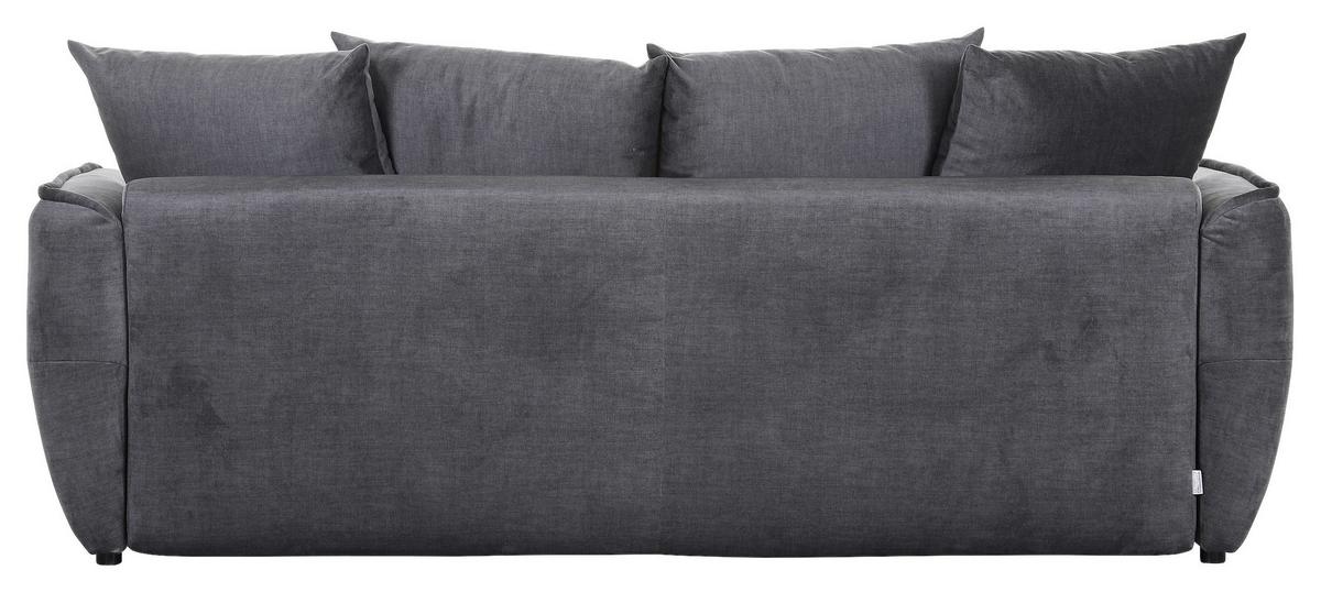 2-Sitzer-Sofa Mit Schlaffunktion Meyford B:250cm - Dunkelgrau/Schwarz, KONVENTIONELL, Textil (250/70/118cm) - MID.YOU