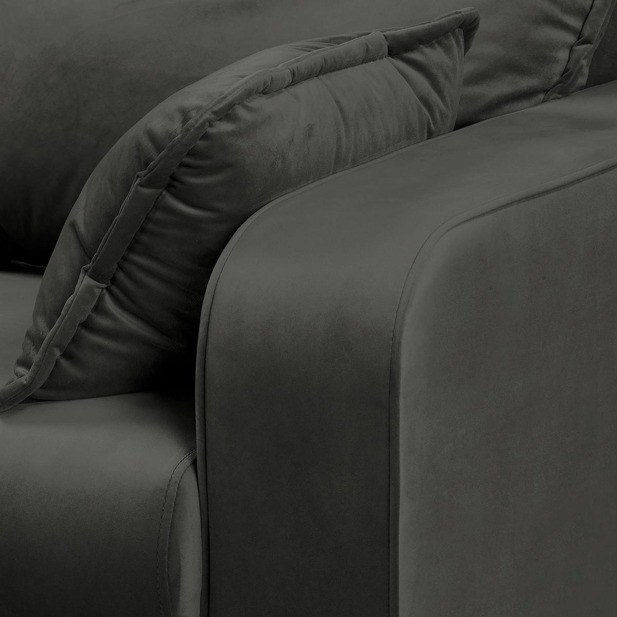 Ecksofa Beata Dunkelgrau S: 150x230 cm - Wengefarben/Dunkelgrau, Design, Textil (150/230cm) - Livetastic