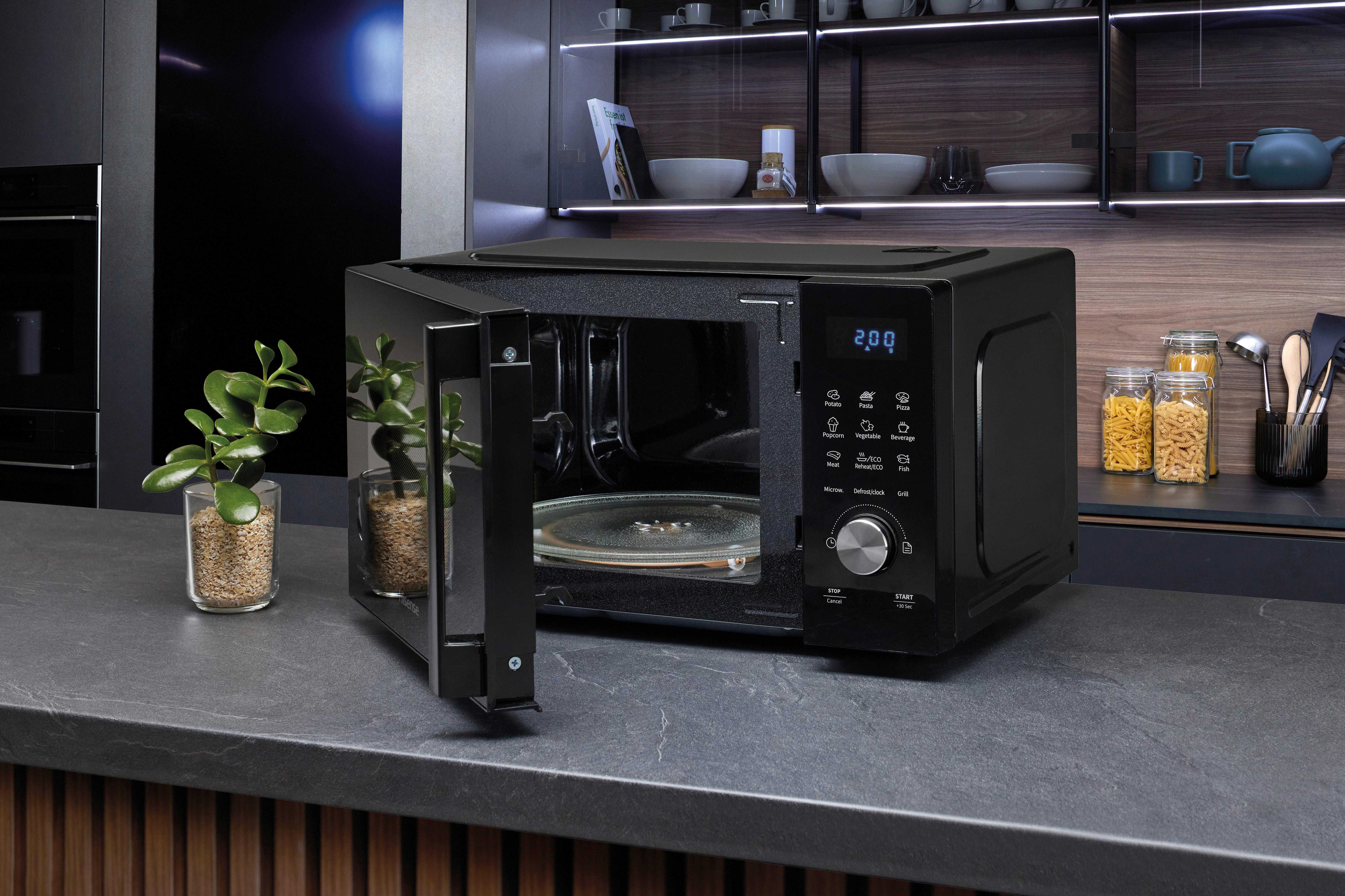Mikrowelle H20mobsd1hg - Schwarz, MODERN, Glas/Kunststoff (45,5/26,1/32,6cm) - Hisense