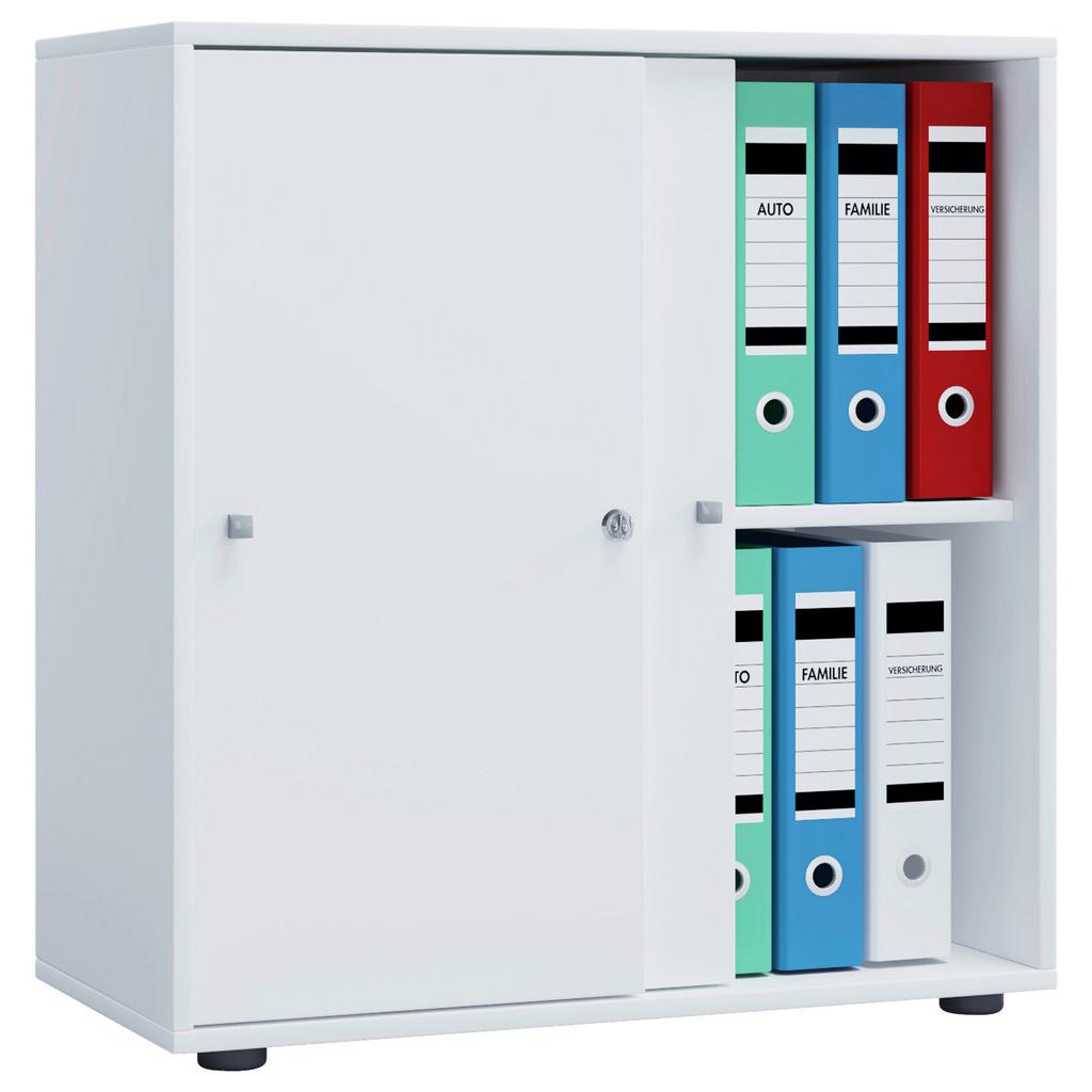 Aktenschrank Lona Holz Dekor Weiß B: 70 Cm