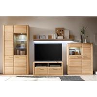 Wohnkombination 4-Tlg. Sena Eichefarben - Eichefarben, Design, Glas/Holz (357/209/51cm) - Livetastic