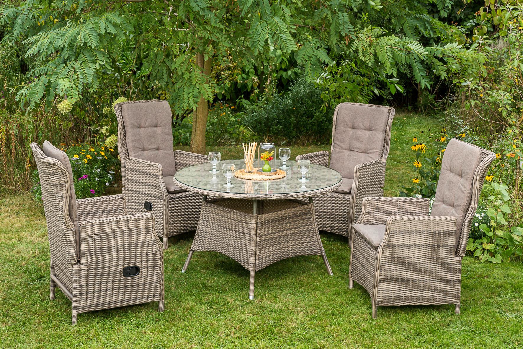 Gartensessel Riviera Kunststoff/Metall - Naturfarben, MODERN, Kunststoff/Metall (60/107/56cm) - Gardenson