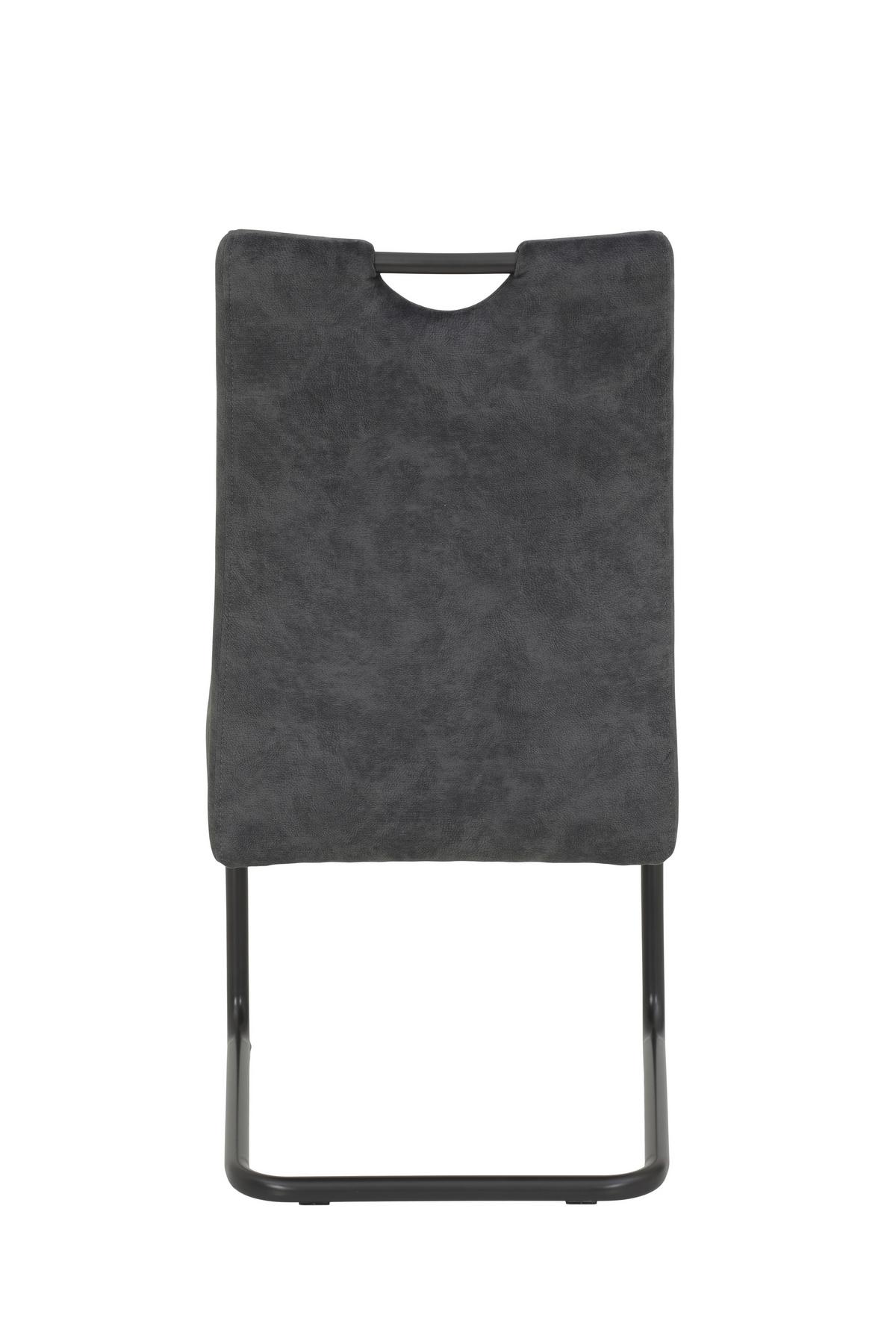 SCHWINGSTUHL-SET LAURINA I S 2ER-SET - Anthrazit/Grau, MODERN, Textil/Metall (50/97/63cm) - P & B