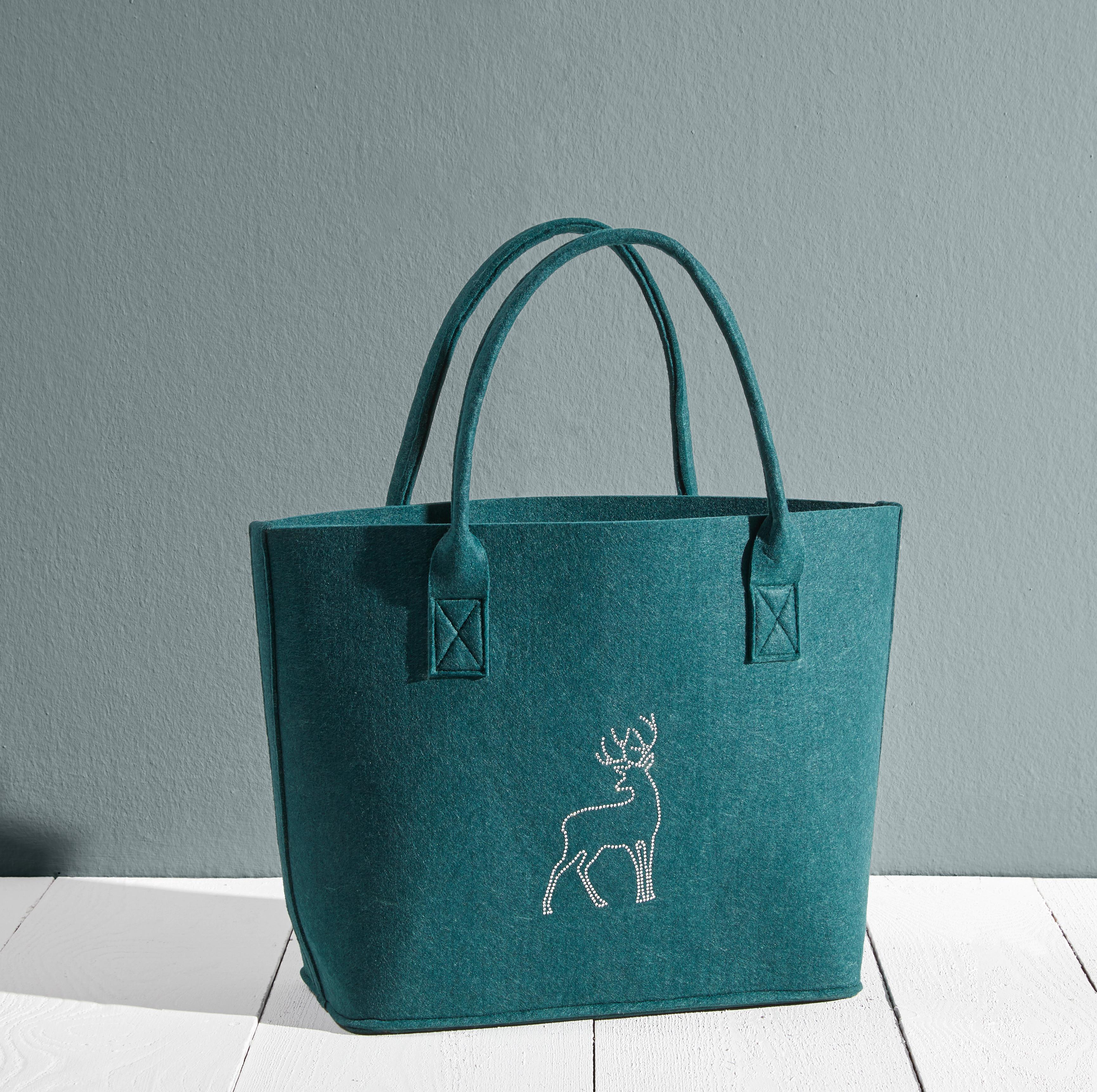 Taška LUCA zelená - zelená, Moderní, textil (38/17/34cm) - Bessagi Home