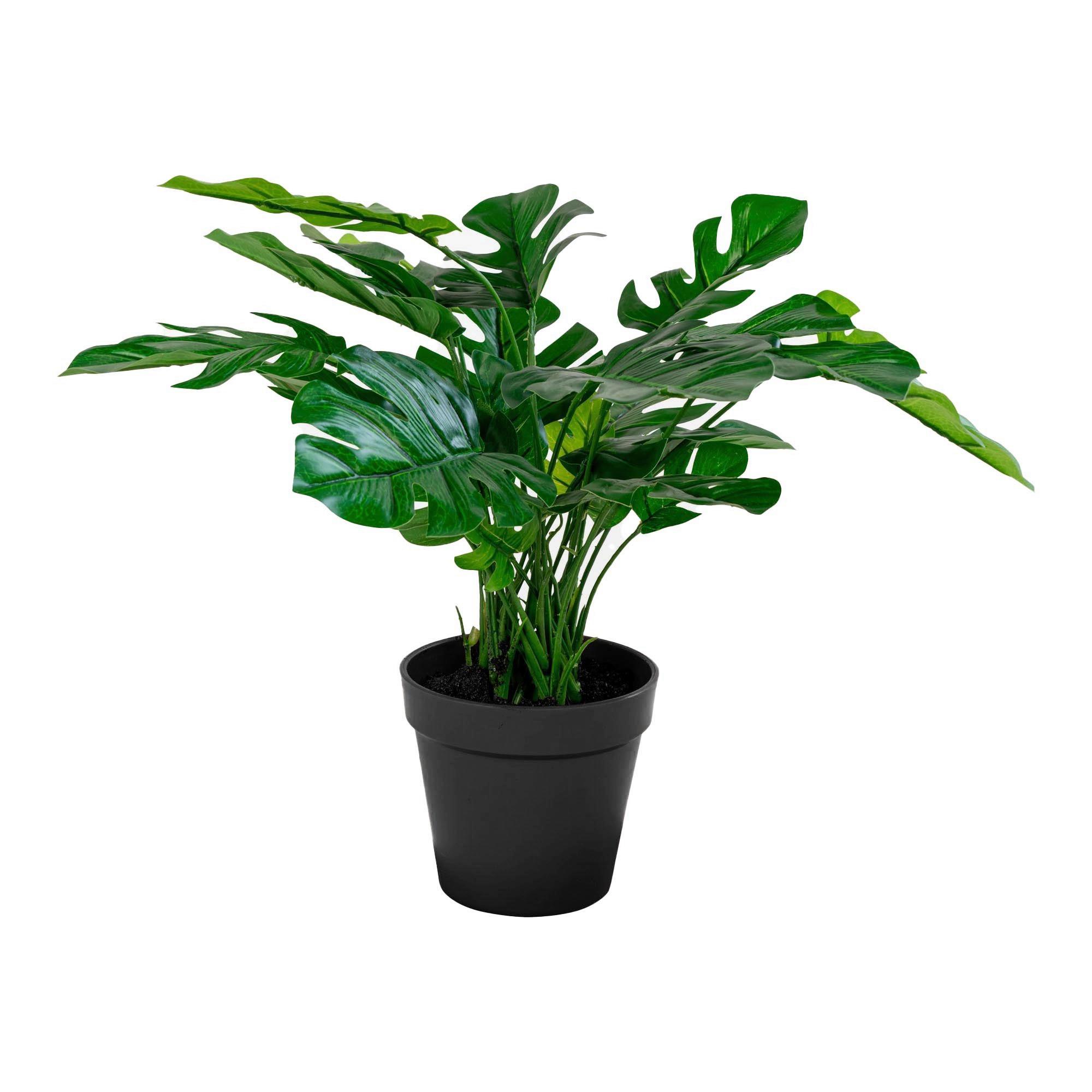 Kunstpflanze Monstera Grün B: 40 cm - Grün, Design (40/45/40cm)