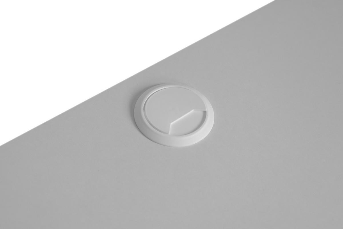 Eckschreibtisch Denver Weiß/ Eiche Artisan D. L: 139cm - Eiche Artisan/Weiß, MODERN, Holzwerkstoff (139/139/75cm) - MID.YOU