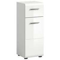 Unterschrank Ice B: 30 cm Weiß Hochglanz - Weiß Hochglanz/Schwarz, MODERN, Holzwerkstoff (30/80/30cm) - MID.YOU