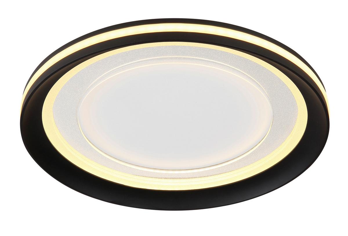 Deckenleuchte 48918-18 - Opal/Schwarz, Basics, Kunststoff/Metall (30/5,5cm) - Globo