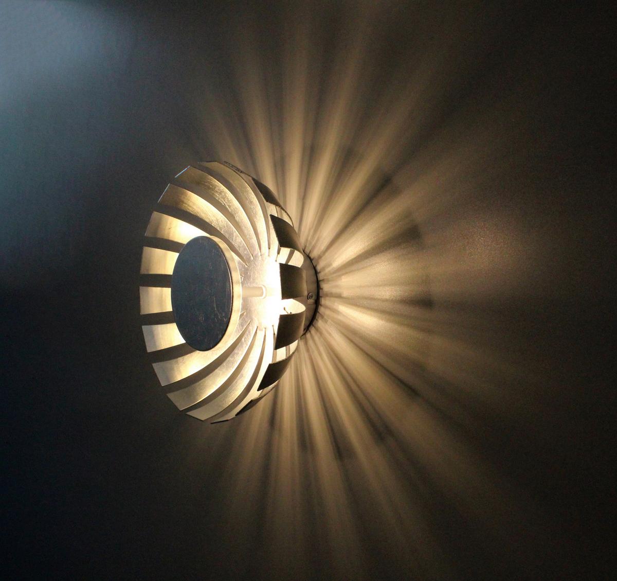 LED-Deckenleuchte Flare Ø 9 cm, 1-Flammig, Rund - Nickelfarben, Design, Metall (9/18cm)