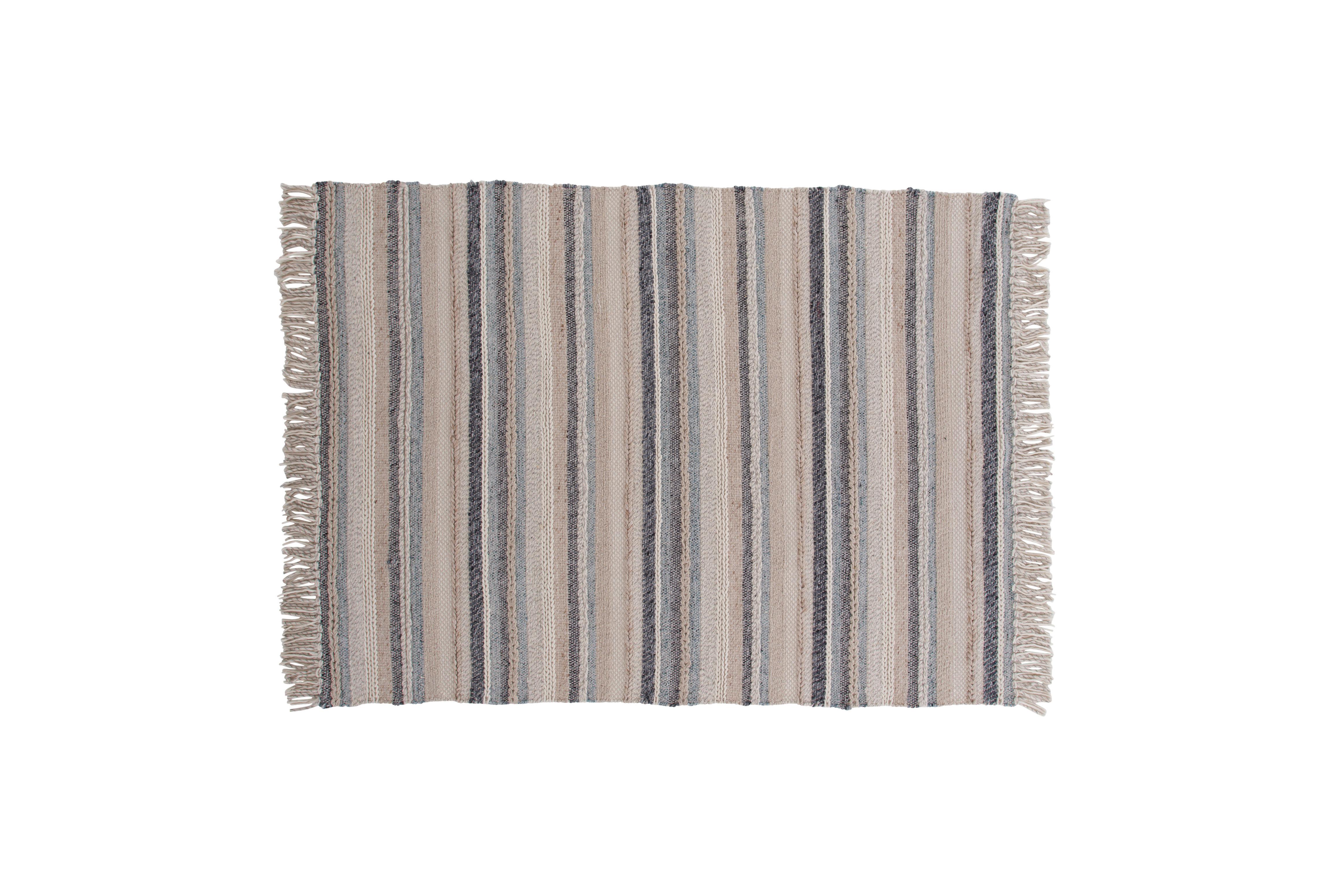 Hochflorteppich Gudha - Blau/Beige, LIFESTYLE, Textil (200/300cm) - P & B