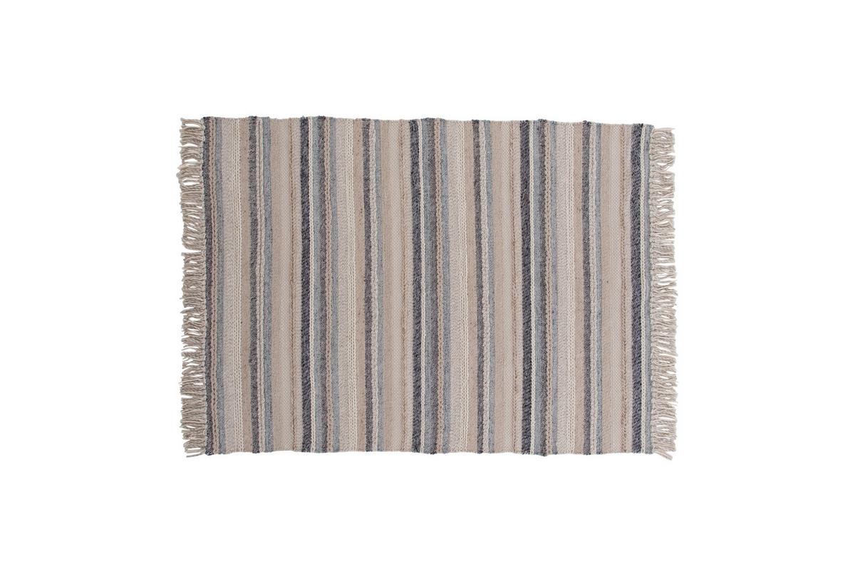 Hochflorteppich Gudha - Blau/Beige, LIFESTYLE, Textil (200/300cm) - P & B